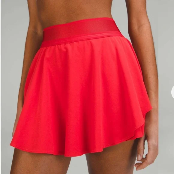 Lululemon Carnation Red Court Rival Skirt - Picture 2 of 7